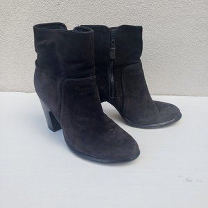 Rag & Bone suede short stacked heel booties